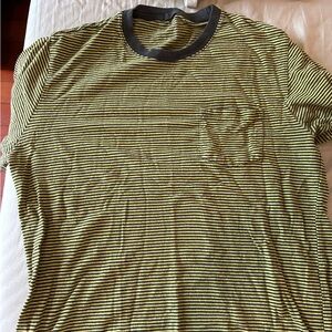 Striped Black & green Crewneck Tee